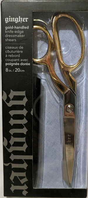 Gingher Gold Handled Dressmaking Shears 8 Inch With Sheath